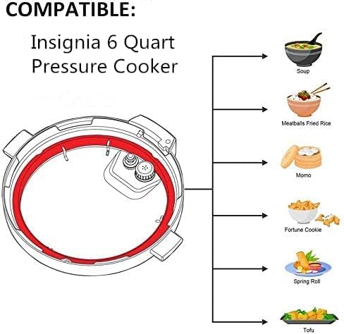 Miniatura 2 de Anillo de sellado de silicona para olla a presión multifunción Insignia de 6 cuartos de galón, anillos de sellado de junta de repuesto de silicona