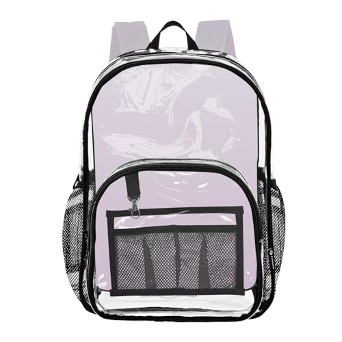 Gradient Thistle Ombre Clear Bag for Women Travel Boys Backpacks for Girls Approved Transparent Bag