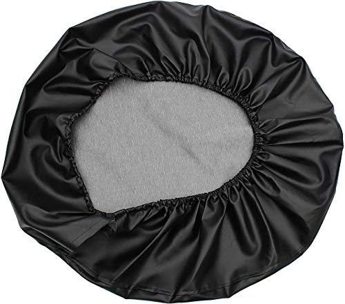 HAOFANG Tire Covers,(R14) PVC Leather Waterproof Dust-Proof Universal Spare Wheel Tire Cover Fit for Jeep,Trailer, RV, SUV and Many Vehicle 13” 14\" 15\" DIY (R14 for Diameter 24\"-26\", Black) - Thumbnail 3