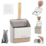 Upgraded 3-Piece Cat Litter Set: Stainless Steel Litter Scoop + Multi-Functional Dustpan + Broom, Fast Sieving, Non-Sticky Cat Waste, Sturdy & Durable, Portable Design, Long-Lasting Material, Ergonomi
