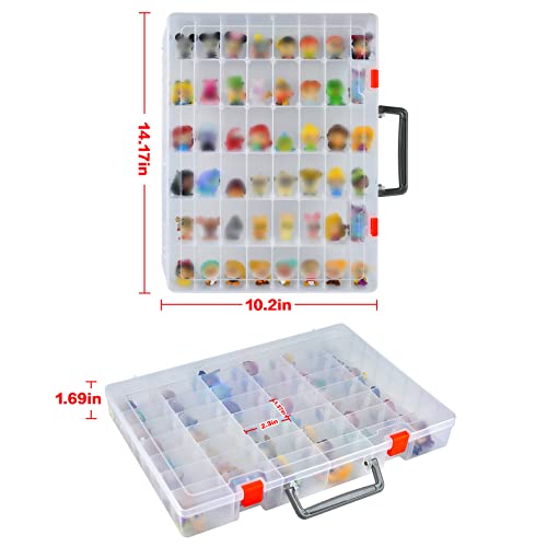 Display Case Compatible with Disney Doorables Collectible Mini Figures/ for MGA Entertainment Miniverse. Toys Storage Organizer Container for Multi Peek/ for Village Peek Characters (Box Only)--White