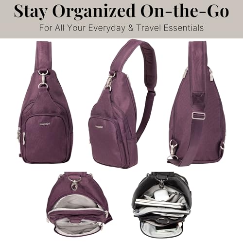 Image of Baggallini Women's Central Park Sling 12 inchx7 inch Crossbody Bag W /Convertible Adjustable Shoulder Strap