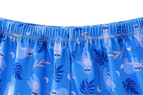 Image of YIJIU Women Short Sleeve Tee and Shorts Pajama Set Cute Alpaca Print Sleepwear