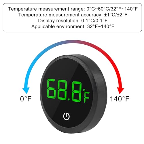 Image of ACEIRMC 4pcs Fish Tank Digital Thermometer Accurate LED Display to ±0.9F Tank Thermometer Aquarium Temperature Measurement Suitable for Fish, Axolotl, Turtle or Aquatic