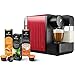Tchibo Cafissimo milk Kaffeemaschine Kapselmaschine inkl. 30 Kapseln für Caffè Crema, Espresso, Kaffee und Milchspezialitäten, Rot
