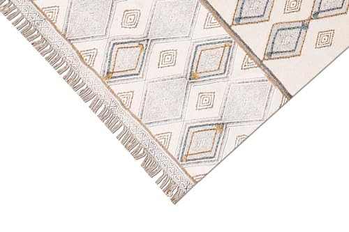Alfombra de pasillo para dormitorio pequeño estilo Kilim 7