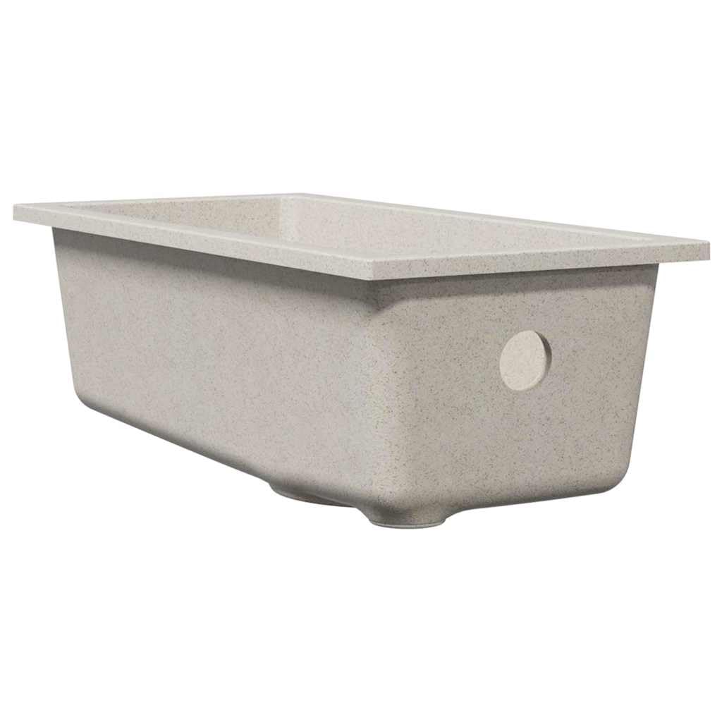 vidaXL Zlew kuchenny Beżowy 21 x 44 x 14 cm Granit