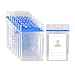 10 Pack Heavy Duty ID Card Badge Holder with Blue Resealable Zipper, More Thicker Than Standard PVC, Clear Waterproof Type, Vertical Style, by KEYLION