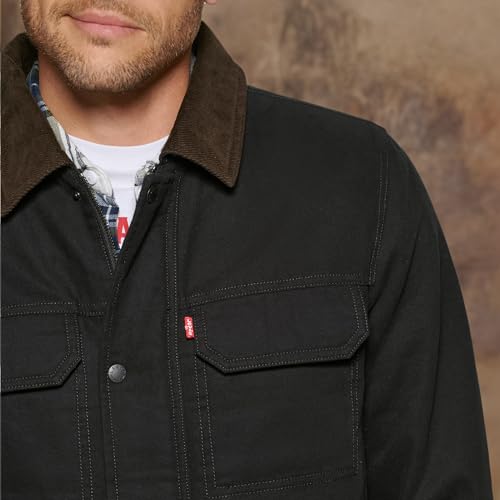 Image of Levi's Men's Cotton 4-pocket Depot Jacket With Corduroy Collar