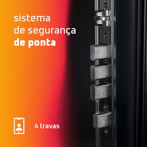 Fechadura Eletrônica Digital Inteligente Com Biométrica Senha Wi-fi Reconhecimento Facial 3d Face ID Kuanttum Omega - Imagem 7