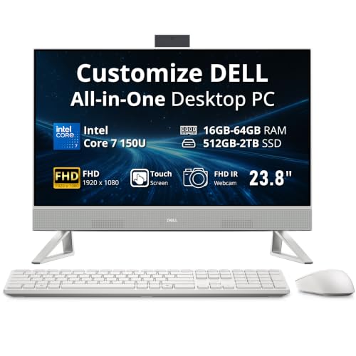 Image of Hotface Customized Desktop, Created Using Dell 23.8 inch FHD Touchscreen All-in-One Desktop, Intel Core 7 150U, 16GB /32GB /64GB RAM, 512GB /1TB /2TB SSD, Wireless Keyboard & Mouse, WiFi 6E, Win 11, White