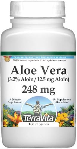 Aloe Vera - (3,2% Aloin (12,5 mg Aloina)) - 248 mg (100 Cápsulas, ZIN 407335)