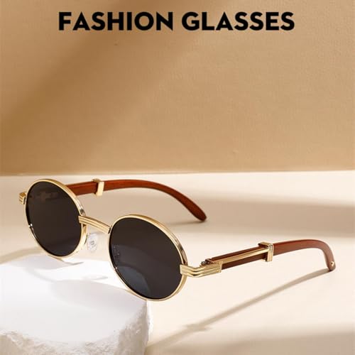 Sunglasses Uv400 Protection | Round Men Metal Rim Shades | Candy-colored Lens for Outdoor Sports & Driving3