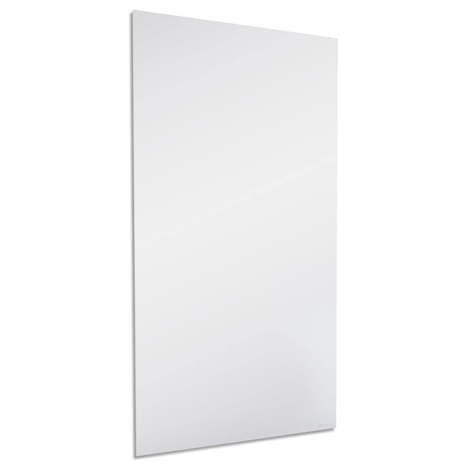 Photo 1 of Quartet Whiteboard, Magnetic Dry Erase White Board, Glass 48" x 85" Vertical-Only, Frameless, InvisaMount, White (Q014885IMW)