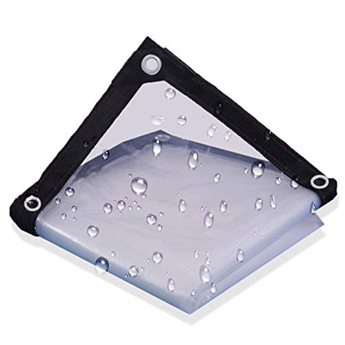 Preisvergleich Produktbild NMRCP wasserdichte Transparente Plane, mit Ösen Vordächer und Planen Strapazierfähige Transparente Wetterfeste Plane Faltbar Pflanzendach Regenschutz,4mX10m(13x33ft)