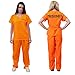 Costume da detenuto per adulti e donne, taglia XXL, arancione prigioniero, pantaloni arancioni coordinati – poliziotti e ladri, costume per Halloween