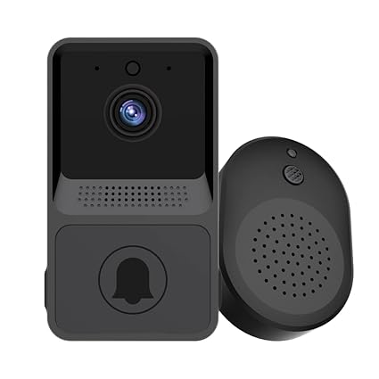 PROCUS Coco | 1080p FHD Resolution Smart WiFi Video Door Bell | Two-Way Audio Wireless Bell | Chime App Alert | Easy Installation (Black)