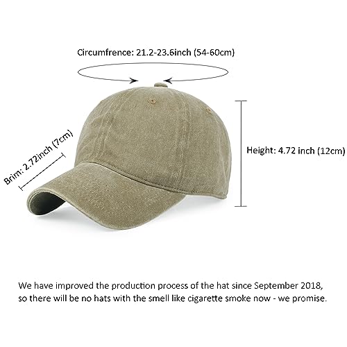 Image of HH HOFNEN Baseball Cap Washed Cotton Unstructured Vintage Hat for Men Women