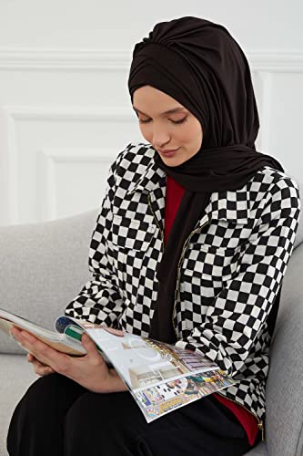 Aisha's Design Instant Hijab for Women Muslim, Presewn 95% Cotton Jersey Turban, Ready to Wear Scarf4