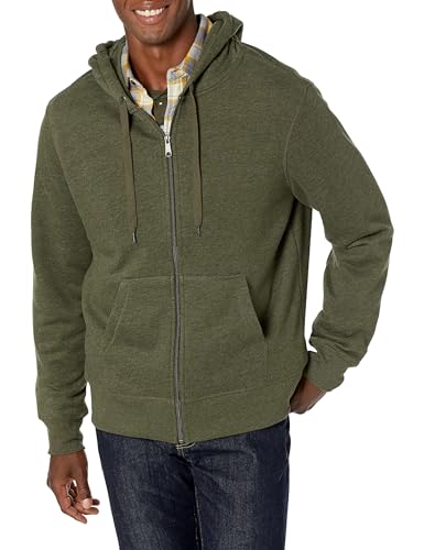 Amazon Essentials Herren Fleece-Kapuzenpulli mit durchgehendem...