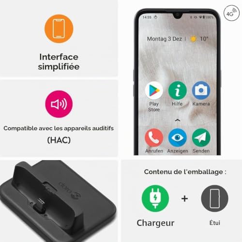 Doro 8100 Plus Smartphone Anti Fausse Manipulation Interface Simplifiée - 5