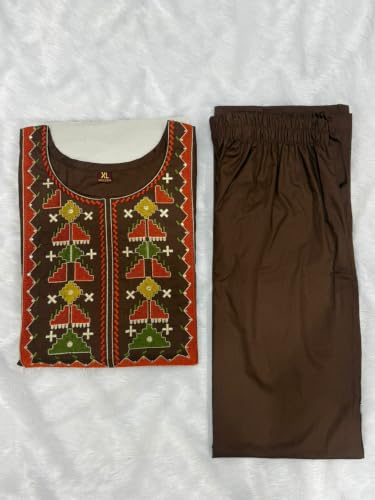 Image of Women's Embroidered Kurta Palazzo Set | Ethnic Co-Ord Set with Printed Design | Casual Traditional Outfit.