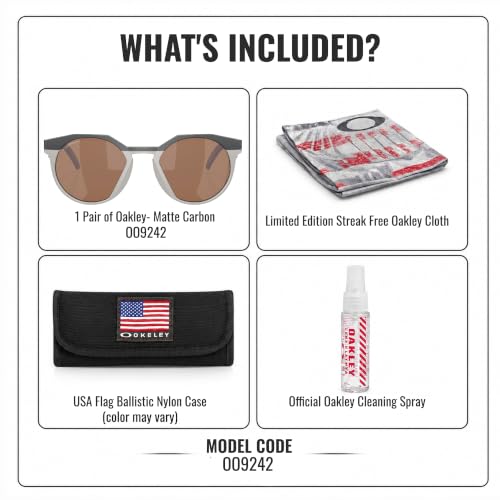 Image of Oakley HSTN OO9242 Round Shape Sunglasses With Official Eyewear Kit | Men's Sunglasses