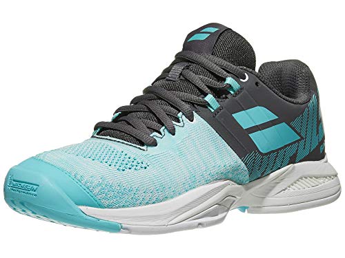 Babolat Women's Propulse Blast All Court Tennis Shoes, Grey/Blue Radiance (6.5 US)