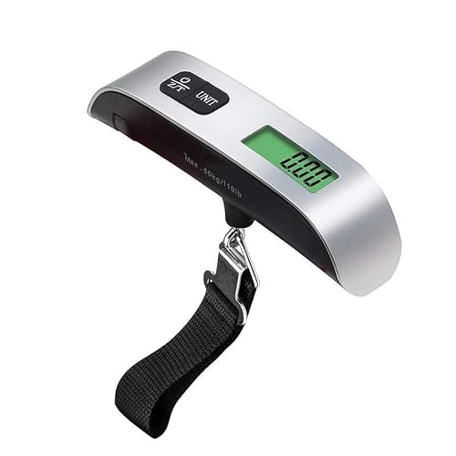 Vortex DS102 Argent Bagage électronique à zéro et Tara 50 kg 110 lb Indicateur de batterie faible et de surcharge Interrupteur tactile Échelle d'affichage LCD – vue 5