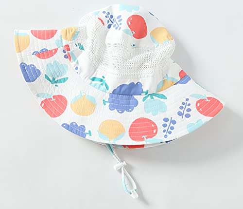 Image of Home Prefer UPF50+ Wide Brim Sun Hat Boys Girls Sun Protection Hat Zoo Beach Swim Safari Bucket Hat for Baby Toddler Kid