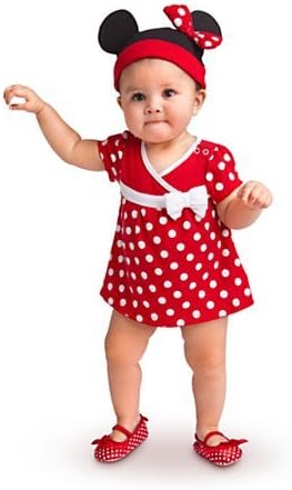 Amazon Co Jp Disney ディズニー Minnie Mouse Bodysuit Dress Set For Baby 赤ちゃん ベイビー コスチューム 衣装 半袖 ロンパース ボディースーツ ドレス 帽子 2点セット ミニーマウス レッド 80 85 90 1 2歳 D 服 ファッション小物