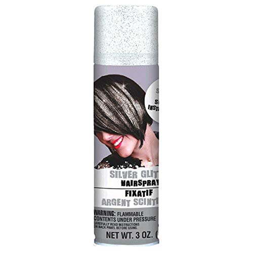 Silver Glitter Hair Spray Color - 3 oz. (12 Count)