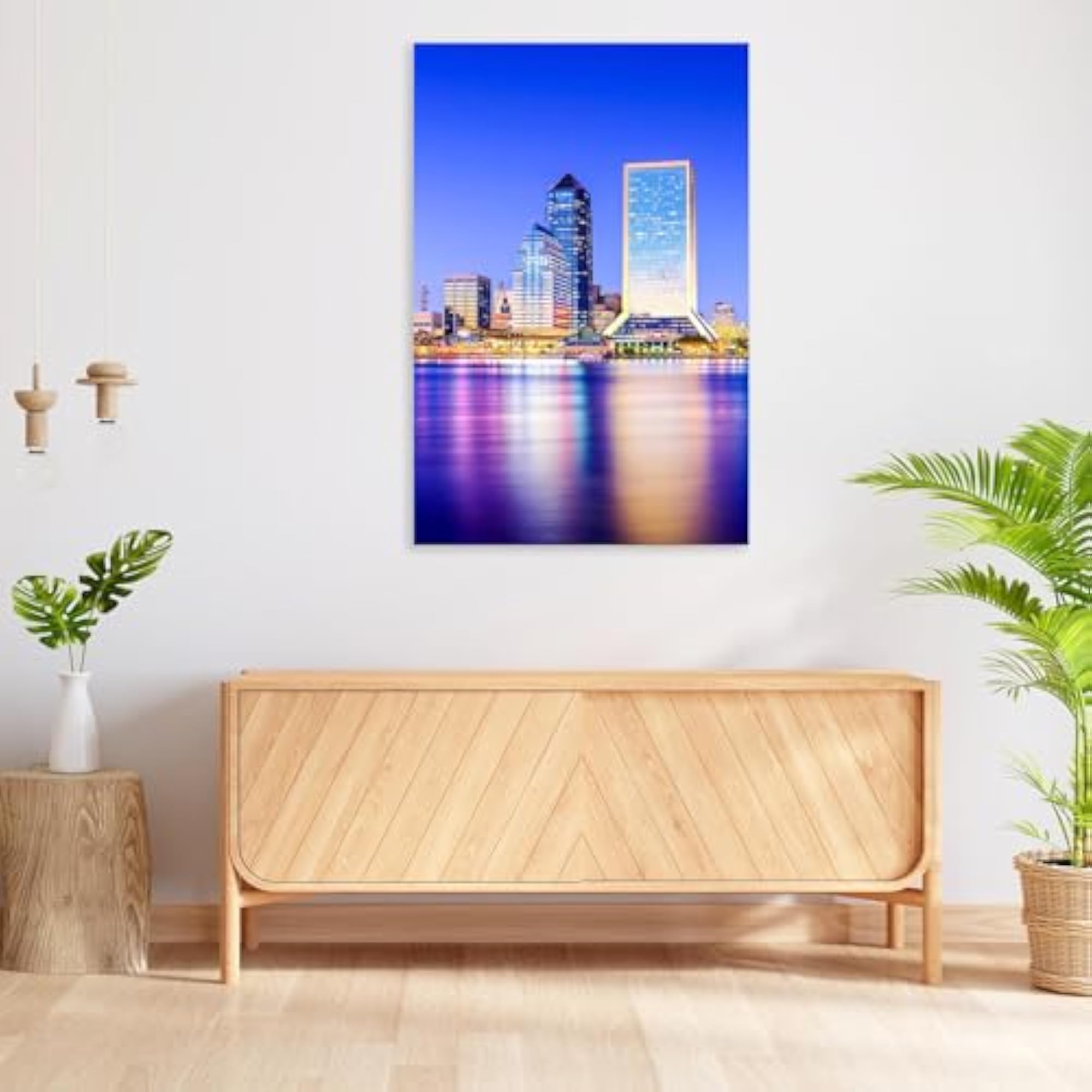 Downtown City Skyline Peel & Stick Vinyl Wall Sticker