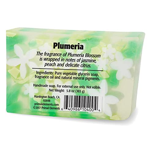 Primal Elements Plumeria Wrapped Bar Soap, 5.8 Ounce (Pack Of 1) #TOP1