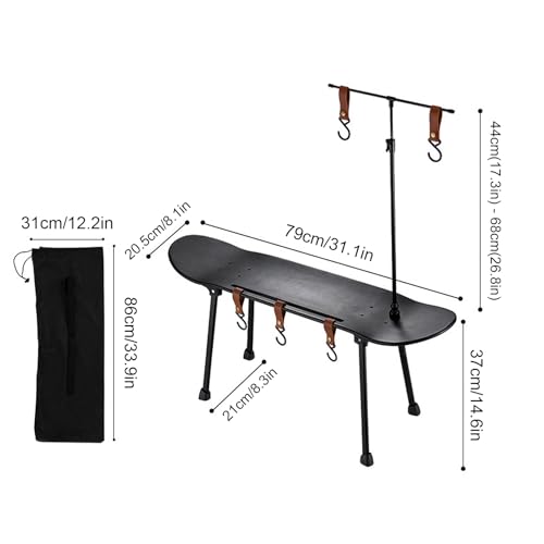 Table de camping pour skateboard pliable | Bureau d'extérieur design portable - 6