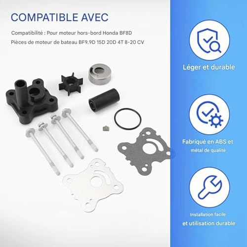 Kit de réparation de pompe à eau : ensemble de précision robuste premium - 5