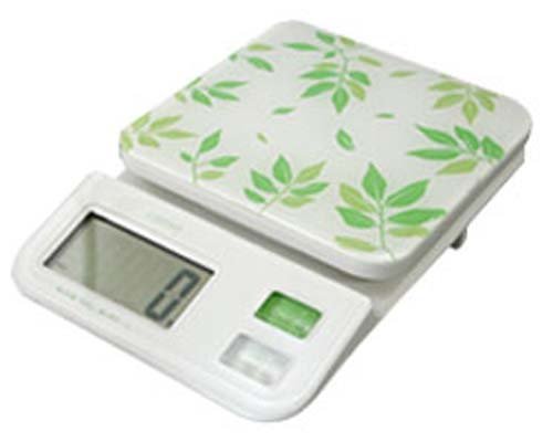 Balanza digital DRETEC Kororo Verde compacta con pantalla LCD y sistema de tara consecutivo