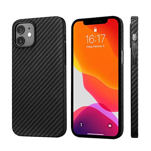 Sisyphy Super Slim Case for iPhone 12 6.1", Real Aramid Fiber Protective Cover Skin, Soft Touch Sturdy Durable Carbon Case, Snap-on Back Cover Wireless Charging Friendly Sisyphy Super Slim Case for iPhone 12 6.1", Real Aramid Fiber Protective Cover Skin, Soft Touch Sturdy Durable Carbon Case, Snap-on Back Cover Wireless Charging Friendly