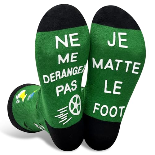 Chaussettes Unisexe Rigolotes Humour 39-46 Coton Fantaisie,Un Cadeau Original Pour Anniversaire, Noël et La Saint (FR/ES, Numérique, 39, 46, Taille normale,...