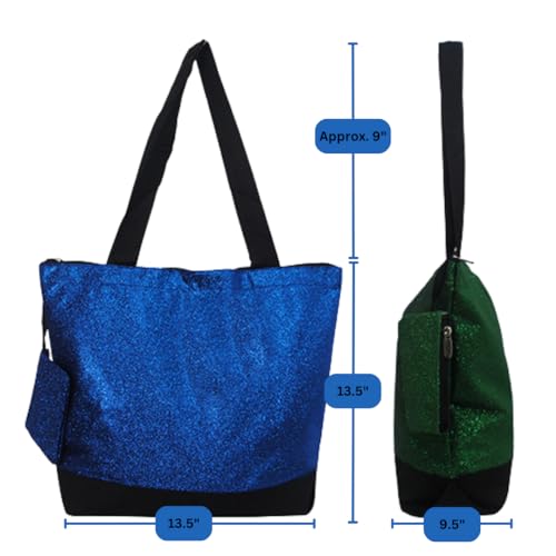 Image of NGIL Medium Top Zipper Closure Canvas Tote Bag with Attached Matching Coin Purse For Moms and Nurses