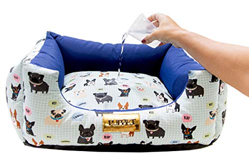 Luppet Cama Impermeável Para Cachorro Pequeno Porte Até 5Kg Azul Cachorro M