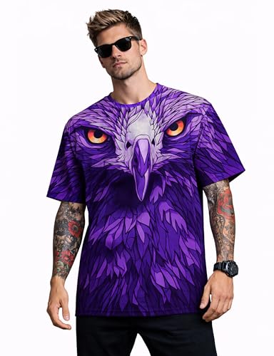 Image of STAND OUT All Over Printed Psychelic Trippy Animal T-Shirts