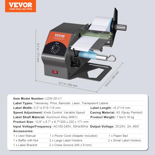 Vevor AUTOMATIC LABEL DISPENSER 0.2 Automatic Label Dispenser thumb #6