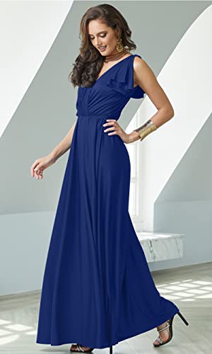 Image of KOH KOH Womens Long Sleeveless Bridesmaid Wedding Guest Prom Maxi Dress