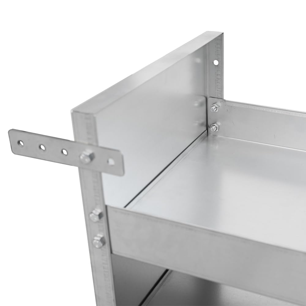 Kit scaffale furgone universale Ducato Boxer Jumper Transit Sprinter Movano – 3 vasche Magnelis anticorrosione fissaggio pavimento e parete 101x108x36 cm
