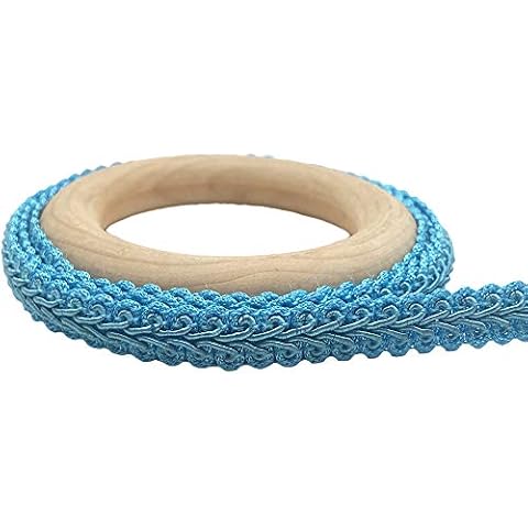 Nicole Knupfer 10/25/50 Meter Borte 12mm Breite Band Posamentenborte Geflochtenen Gardinen Brokatborten Dekoborte Bordüre Borte Franse Cover
