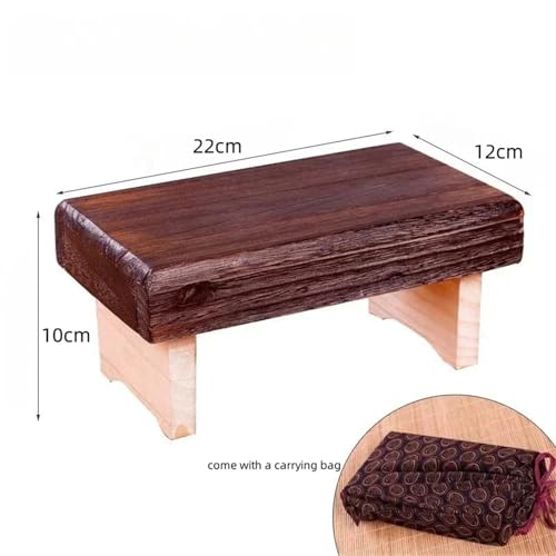 GSCLZ Small Ergonomic Meditation Bench Stool Portable Design With Folding Legs Wooden Low Seat For Meditations, Yoga, Prayer, Seiza For Meditation And Yoga - Image 3