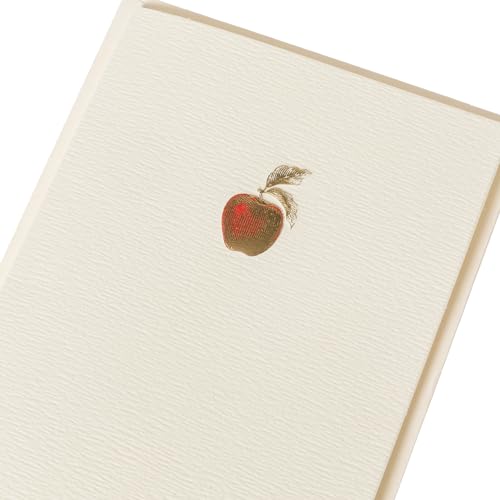 Image of Graphique Apple Cards, Pack of 10 Cards with Envelopes, All Occasion Greetings, Blank Inside, Gold Foil Embossing, La Petite Press Collection Boxed Set, 3.25 inch x 4.75 inch