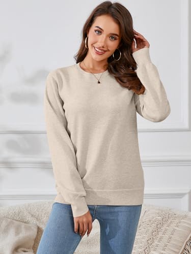 Women's Long Sleeve Sweater Classic 2024 Fall Soft Basic Crewneck Business Casual Pullover Tops Trendy Outfits4