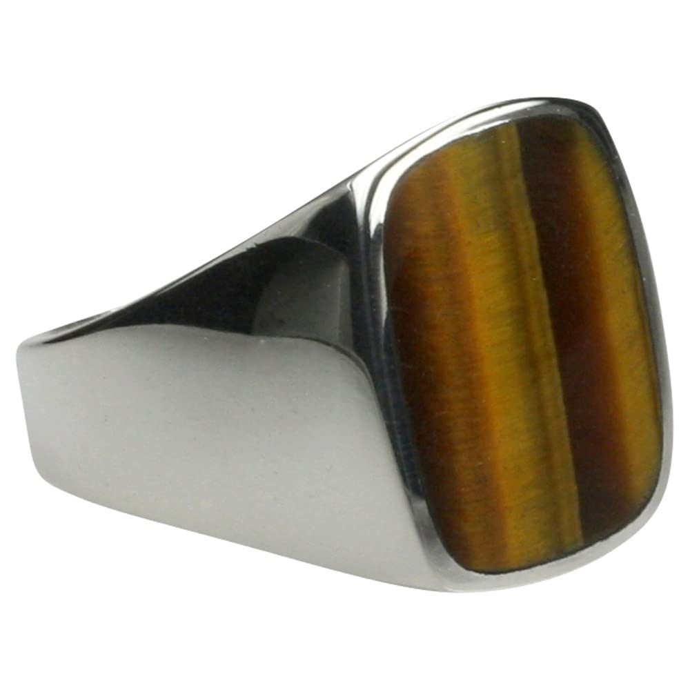 Massiver Siegelring aus 925er Silber mit Tigerauge